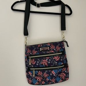 Rare Betsey Johnson American skulls crossbody